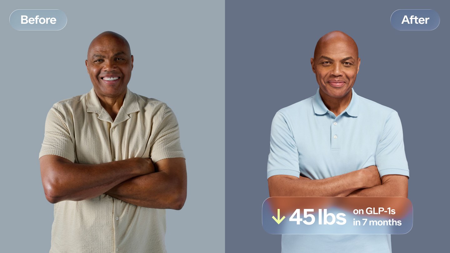 Before-and-after image featuring Charles Barkley