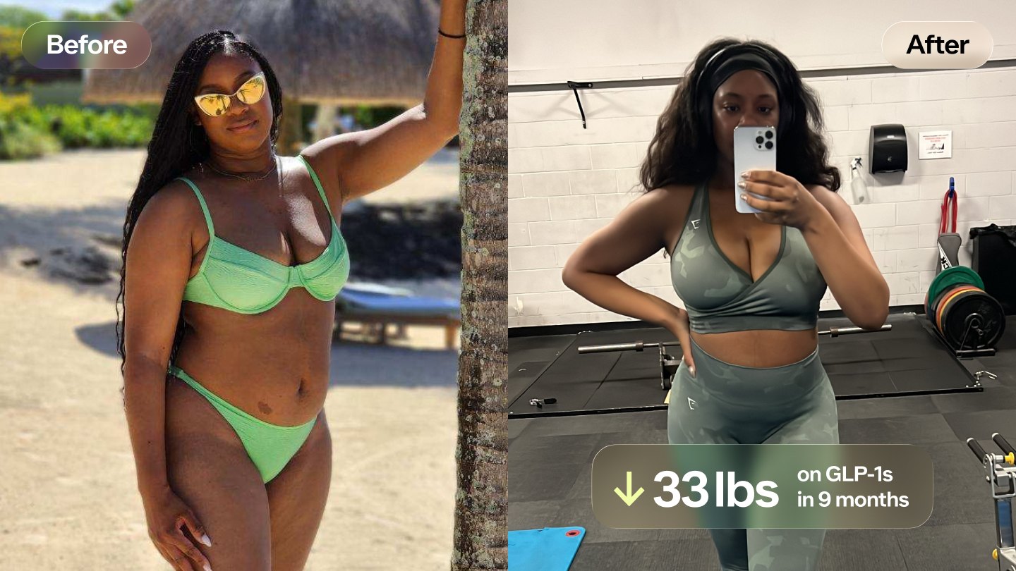 Before-and-after image featuring DeAnna