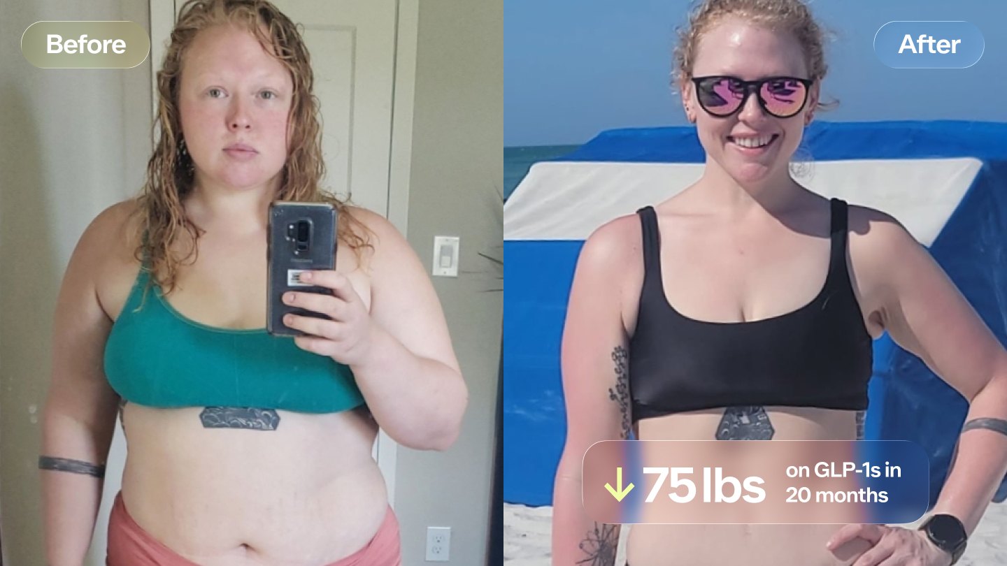 Before-and-after image featuring Hannah