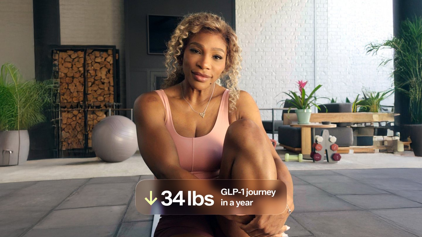 Before-and-after image featuring Serena Williams